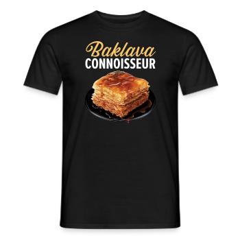 Baklava Gebäck Dessert Essen Liebhaber Naher Osten - Männer T-Shirt - Schwarz - Vorne - AI Model Male 178 light (178cm)