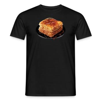 Baklava Gebäck Dessert Essen Liebhaber Naher Osten - Männer T-Shirt - Schwarz - Vorne - AI Model Male 178 light (178cm)
