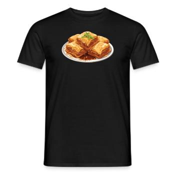 Baklava Gebäck Dessert Essen Liebhaber Naher Osten - Männer T-Shirt - Schwarz - Vorne - AI Model Male 178 light (178cm)