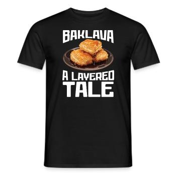 Baklava Gebäck Dessert Essen Liebhaber Naher Osten - Männer T-Shirt - Schwarz - Vorne - AI Model Male 178 light (178cm)