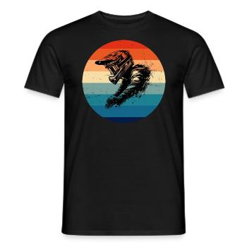 Herren Mountainbiker Mountainbike Radfahren - Männer T-Shirt - Schwarz - Vorne - AI Model Male 178 light (178cm)