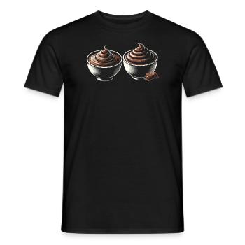 Pudding au chocolat Dessert sucré Gourmand Foodie - T-shirt homme - noir - Devant - AI Model Male 178 light (178cm)