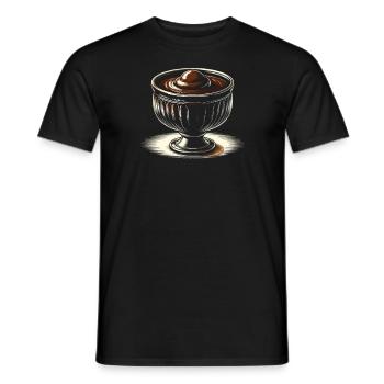 Chocolate Pudding Sweet Dessert Food Lover Foodie - Men's T-Shirt - black - Front - AI Model Male 178 light (178cm)