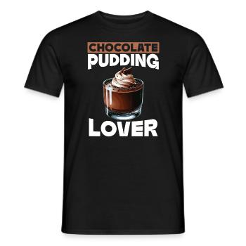 Pudding au chocolat Dessert sucré Gourmand Foodie - T-shirt homme - noir - Devant - AI Model Male 178 light (178cm)