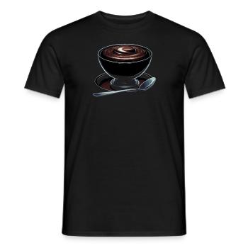 Chocolate Pudding Sweet Dessert Food Lover Foodie - Men's T-Shirt - black - Front - AI Model Male 178 light (178cm)