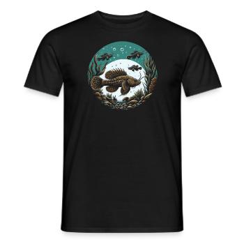 Borstennase Plecos Fischliebhaber Süßwasseraquarium - Männer T-Shirt - Schwarz - Vorne - AI Model Male 178 light (178cm)