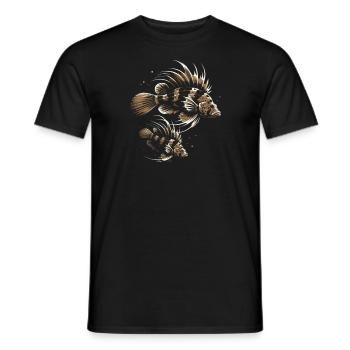 Borstennase Plecos Fischliebhaber Süßwasseraquarium - Männer T-Shirt - Schwarz - Vorne - AI Model Male 178 light (178cm)