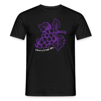 Have A Grape Day Weintrauben Wein - Männer T-Shirt - Schwarz - Vorne - AI Model Male 178 light (178cm)