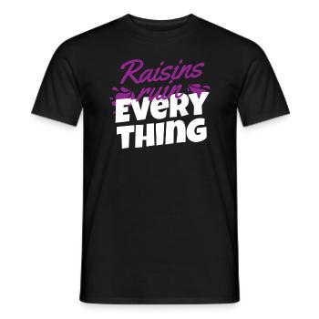 Raisins secs ruiner tout raisins secs raisins - T-shirt homme - noir - Devant - AI Model Male 178 light (178cm)