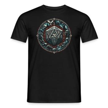 Role Playing Game RPG Master Video Game Gamer - Men's T-Shirt - black - Front - AI Model Male 178 light (178cm)