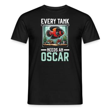 Oscar Fischliebhaber Süßwasser-Aquaristik - Männer T-Shirt - Schwarz - Vorne - AI Model Male 178 light (178cm)