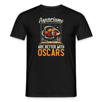 Oscar Fish Lover Freshwater Fishkeeping Aquarium - Men's T-Shirt - black - Front - AI Model Male 178 light (178cm)