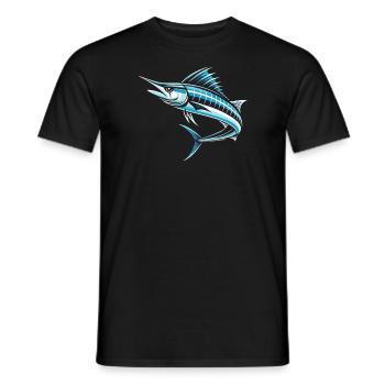 Wahoo Fish Catcher Fisher Pêcheur Pêche - T-shirt homme - noir - Devant - AI Model Male 178 light (178cm)