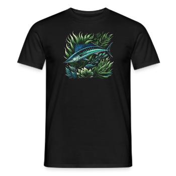 Wahoo Fish Catcher Fisher Pêcheur Pêche - T-shirt homme - noir - Devant - AI Model Male 178 light (178cm)