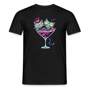 Sweet Love Cocktail Valentine's Day Couple - Men's T-Shirt - black - Front - AI Model Male 178 light (178cm)