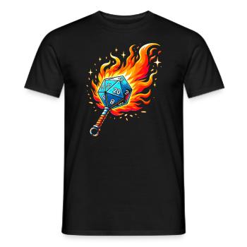 Role Playing Game RPG Master Video Game Gamer - Men's T-Shirt - black - Front - AI Model Male 178 light (178cm)