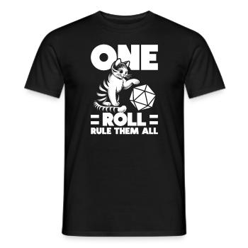 Role Playing Game RPG Master Video Game Gamer - Men's T-Shirt - black - Front - AI Model Male 178 light (178cm)
