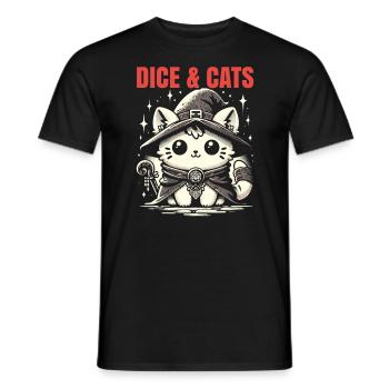 Role Playing Game RPG Master Video Game Gamer - Men's T-Shirt - black - Front - AI Model Male 178 light (178cm)