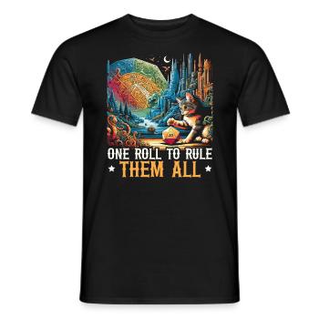 Role Playing Game RPG Master Video Game Gamer - Men's T-Shirt - black - Front - AI Model Male 178 light (178cm)