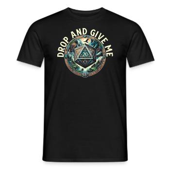 Role Playing Game RPG Master Video Game Gamer - Men's T-Shirt - black - Front - AI Model Male 178 light (178cm)