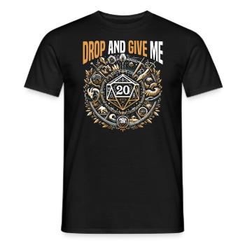 Role Playing Game RPG Master Video Game Gamer - Men's T-Shirt - black - Front - AI Model Male 178 light (178cm)