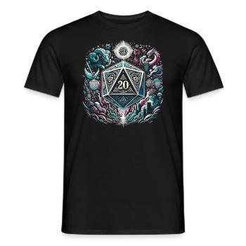 Role Playing Game RPG Master Video Game Gamer - Men's T-Shirt - black - Front - AI Model Male 178 light (178cm)
