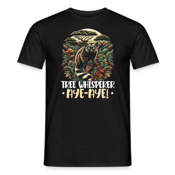 Aye Aye Gesicht Aye-aye Nachtaktives Lemurentier - Männer T-Shirt - Schwarz - Vorne - AI Model Male 178 light (178cm)