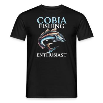 Cobia Fishing Lover Fish Catcher Fisher Fisherman - Men's T-Shirt - black - Front - AI Model Male 178 light (178cm)