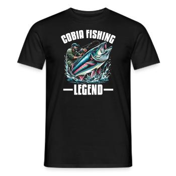 Cobia Fishing Lover Fish Catcher Fisher Fisherman - Men's T-Shirt - black - Front - AI Model Male 178 light (178cm)