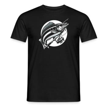 Cobia Angeln Liebhaber Fischfänger Fischer - Männer T-Shirt - Schwarz - Vorne - AI Model Male 178 light (178cm)