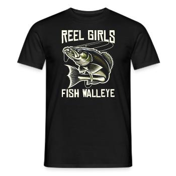 Zander Angeln Fischfänger Fischer - Männer T-Shirt - Schwarz - Vorne - AI Model Male 178 light (178cm)