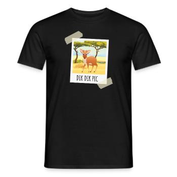 Funny Dik Dik Pic Antelope - Men's T-Shirt - black - Front - AI Model Male 178 light (178cm)
