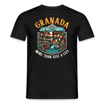 Granada Spanien Reisen Urlaub Granada Skyline - Männer T-Shirt - Schwarz - Vorne - AI Model Male 178 light (178cm)