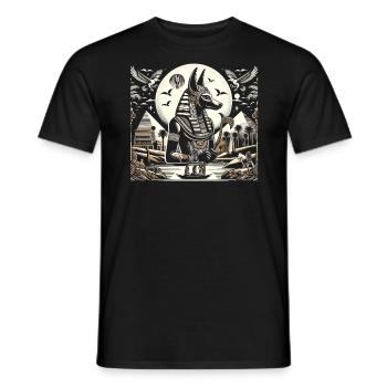 Anubis Mythologie égyptienne Pyramide Égypte ancienne - T-shirt homme - noir - Devant - AI Model Male 178 light (178cm)