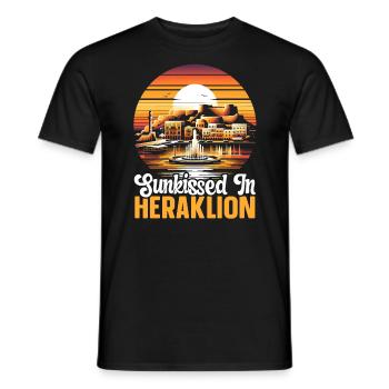 Heraklion Greece Travel Vacation Greek Heritage - Men's T-Shirt - black - Front - AI Model Male 178 light (178cm)