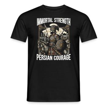 Persischer Unsterblicher Achämenidenreich Persischer Krieger - Männer T-Shirt - Schwarz - Vorne - AI Model Male 178 light (178cm)