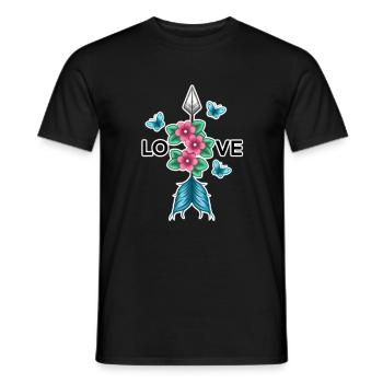 Love - Männer T-Shirt - Schwarz - Vorne - AI Model Male 178 light (178cm)