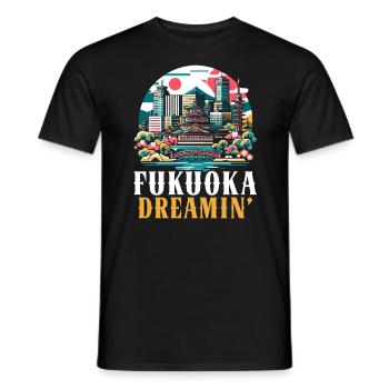 Fukuoka Japan Country Travel Vacation Japanese - Men's T-Shirt - black - Front - AI Model Male 178 light (178cm)