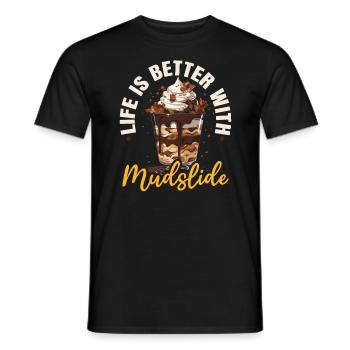 Mudslide Lover Cocktail Drink Food Lover Alcoholic - Men's T-Shirt - black - Front - AI Model Male 178 light (178cm)