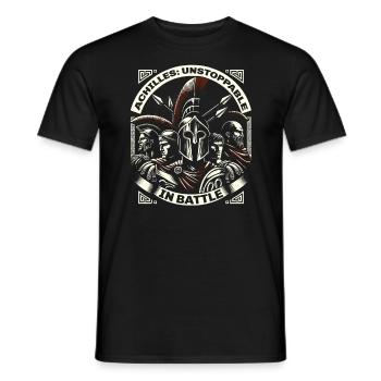 Guerre de Troie Guerrier Grèce antique Mythologie grecque - T-shirt homme - noir - Devant - AI Model Male 178 light (178cm)