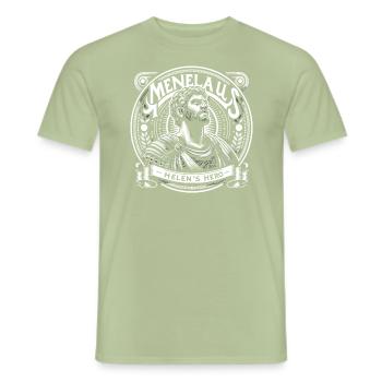 Guerre de Troie Guerrier Grèce antique Mythologie grecque - T-shirt homme - vert sauge - Devant - AI Model Male 178 light (178cm)