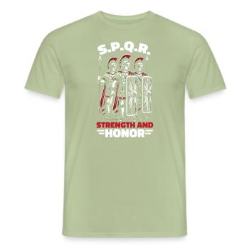 Légionnaires romains Rome antique Empire romain - T-shirt homme - vert sauge - Devant - AI Model Male 178 light (178cm)