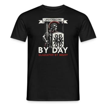 Légionnaires romains Rome antique Empire romain - T-shirt homme - noir - Devant - AI Model Male 178 light (178cm)