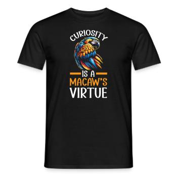 Ara bleu or perroquet oiseau amant ornithologie - T-shirt homme - noir - Devant - AI Model Male 178 light (178cm)