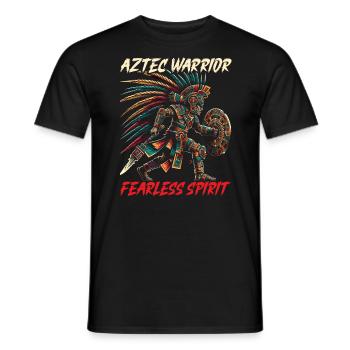 Aztekischer Krieger Mexikanische Azteken-Zivilisation - Männer T-Shirt - Schwarz - Vorne - AI Model Male 178 light (178cm)