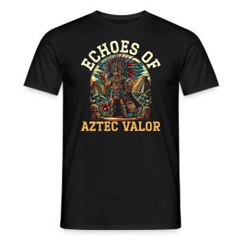Aztec Warrior Native Mexican Aztec Civilization - Men's T-Shirt - black - Front - AI Model Male 178 light (178cm)