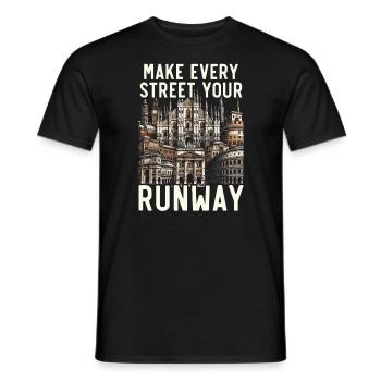 Mailand Italien Reisen Urlaub Italienisch Mailand Skyline - Männer T-Shirt - Schwarz - Vorne - AI Model Male 178 light (178cm)