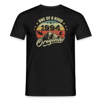 1994 Anniversaire vintage 1994 rétro né en 1994 - T-shirt homme - noir - Devant - AI Model Male 178 light (178cm)
