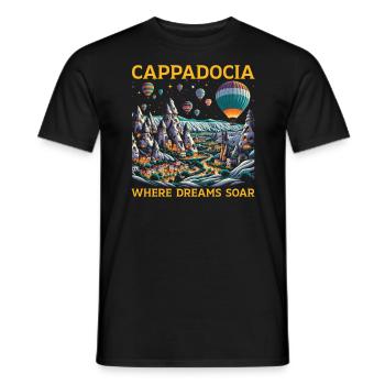 Kappadokien Türkei Reisen Ich liebe Istanbul - Männer T-Shirt - Schwarz - Vorne - AI Model Male 178 light (178cm)