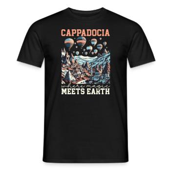 Cappadoce Turquie Voyage Vacances J’aime Istanbul - T-shirt homme - noir - Devant - AI Model Male 178 light (178cm)